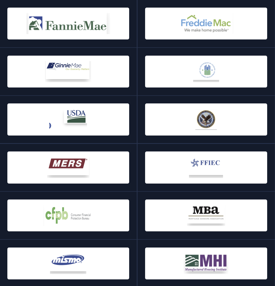 GSEs & Regulatory partner logos